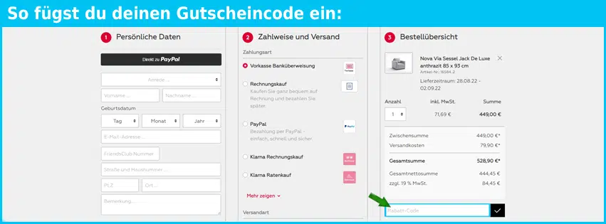 billi.de Gutscheine - gutscheincode eingeben und sparen