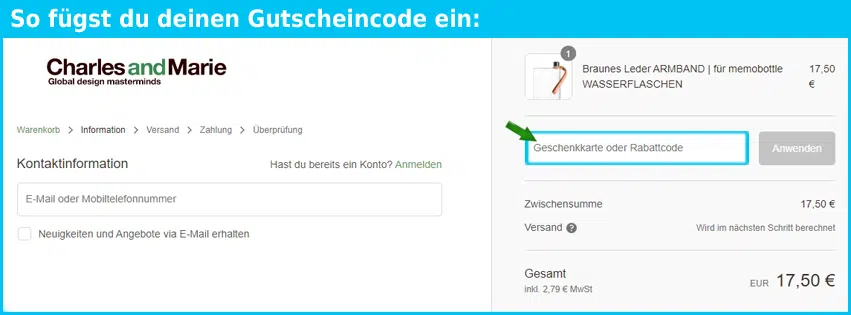 charlesandmarie Gutscheine - gutscheincode eingeben und sparen