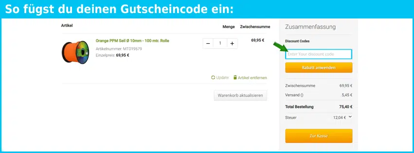 paracord.eu Gutscheine - gutscheincode eingeben und sparen