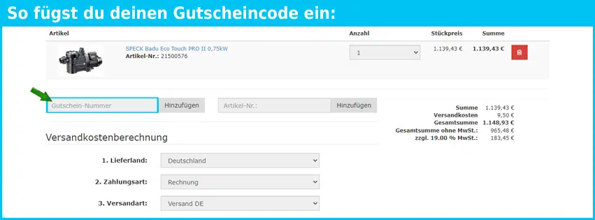 pooldoktor Gutscheine - gutscheincode eingeben und sparen
