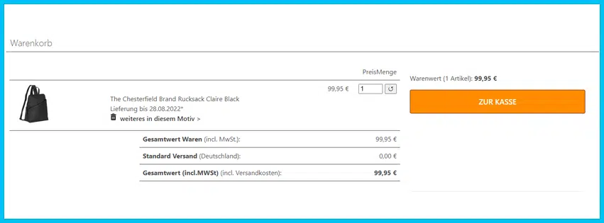 rucksack-spezialist.de Gutscheine - Warenkorb