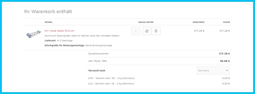 ski-willy.com Gutscheine - Warenkorb