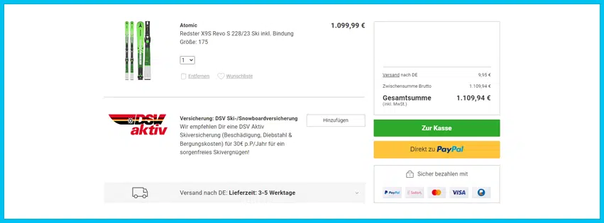 sport-bittl Gutscheine - Warenkorb