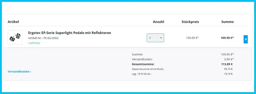 actionsports Gutscheine - Warenkorb