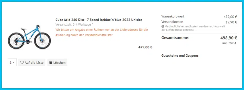 biker-boarder.de Gutscheine - Warenkorb
