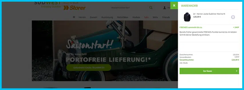sued-west Gutscheine - Warenkorb