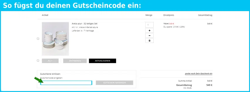 motelamiio Gutschein einfuegen und sparen blau