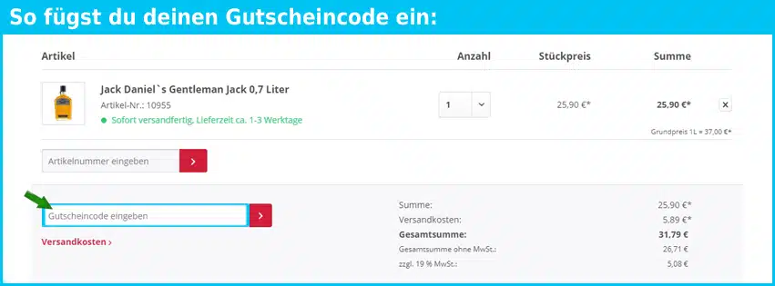 bolou Gutschein einfuegen und sparen blau