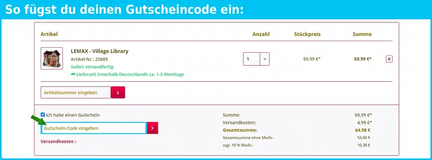 dekodeinewelt.de Gutschein einfuegen und sparen blau