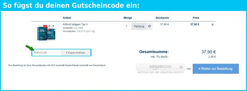eubiopur Gutschein einfuegen und sparen blau