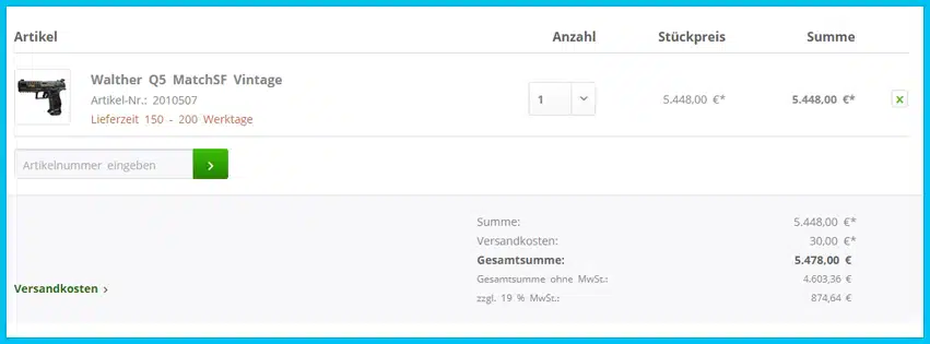 exondo Gutschein Warenkorb blau