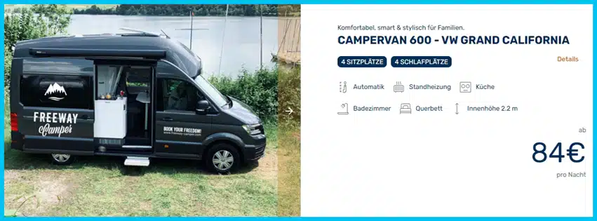 freeway-camper Gutschein Warenkorb blau