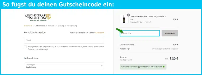 reichsgraf-von-ingelheim Gutschein einfuegen und sparen blau