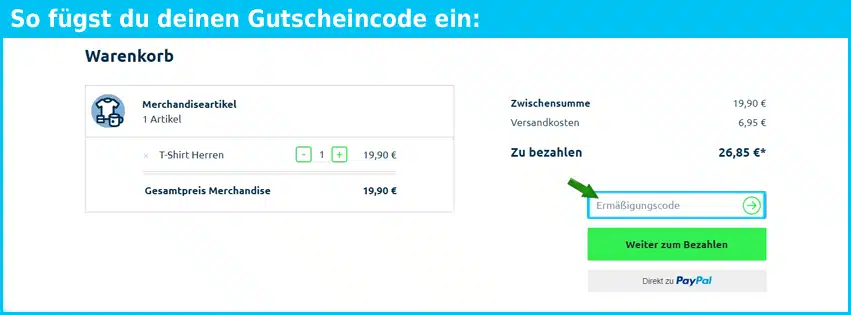 deutsches-spionagemuseum Gutschein Warenkorb blau