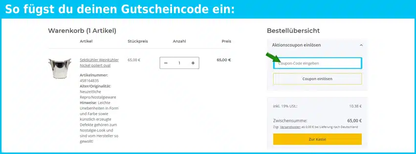 vianmo Gutschein einfuegen und sparen blau