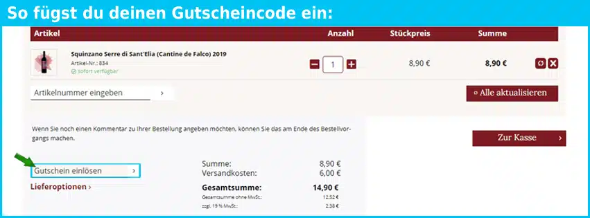 bremerwein Gutschein einfuegen und sparen blau