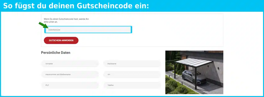 durchdacht Gutschein einfuegen und sparen blau