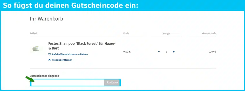 mangobananen Gutschein einfuegen und sparen blau