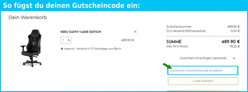 noblechairs Gutschein - Hier kannst du tolle Produkte entdecken und bares Geld sparen blau