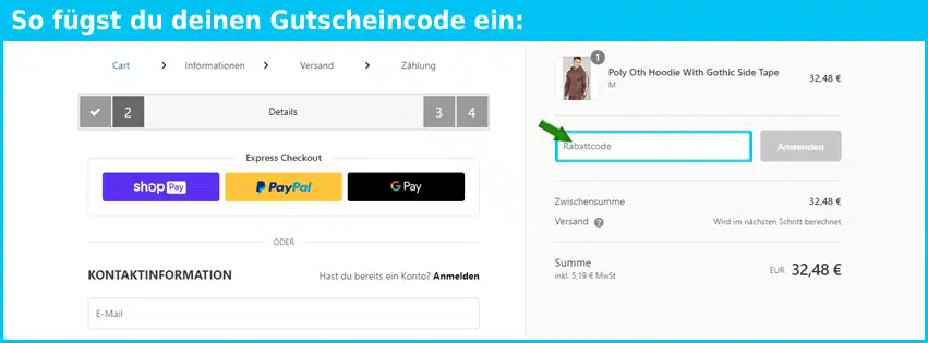 siksilk Gutschein einfuegen und sparen blau