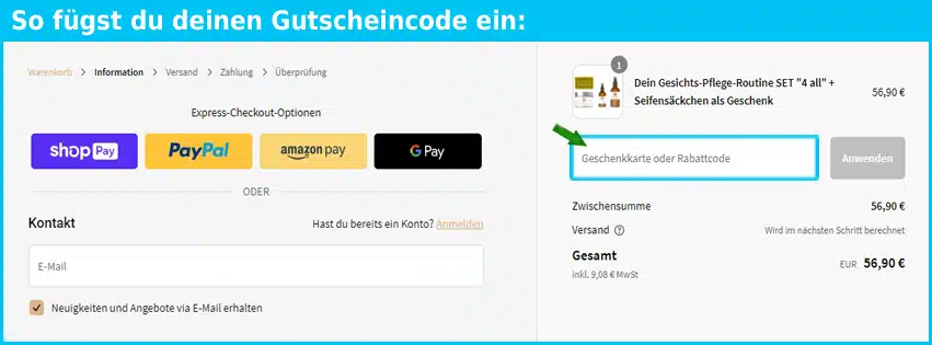 thatsme Gutschein einfuegen und sparen blau