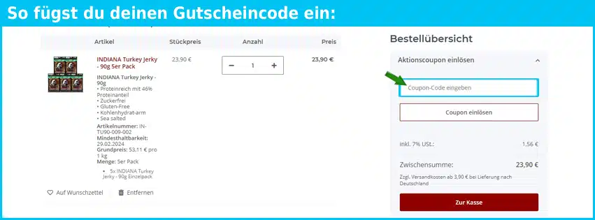 topfit Gutschein einfuegen und sparen blau