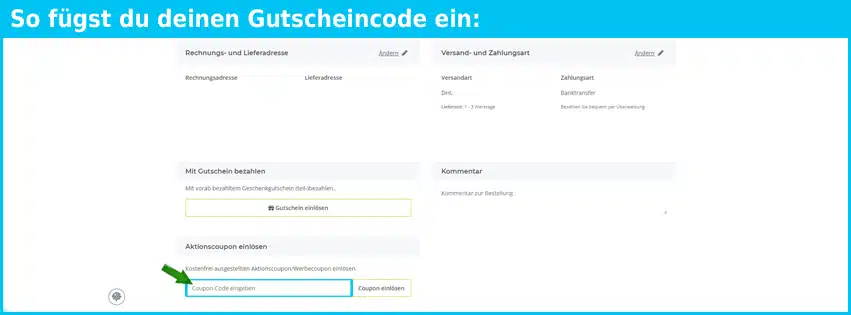 hopser-funfood Gutschein einfuegen und sparen blau