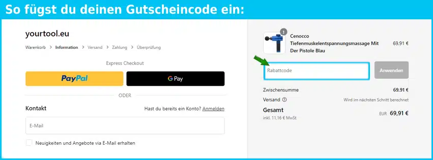 yourtool.eu Gutschein - Hier kannst du tolle Produkte entdecken und bares Geld sparen blau