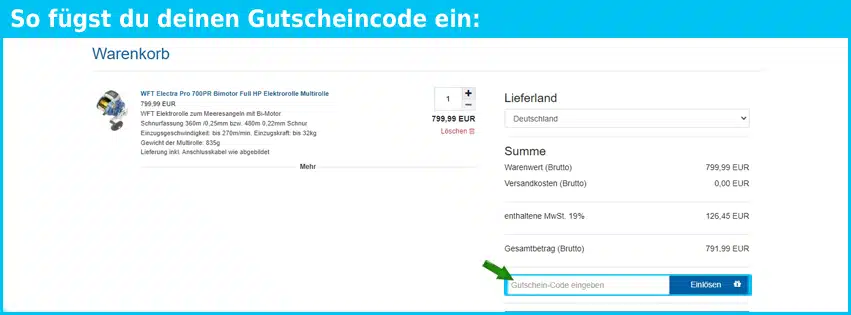 angeln-neptunmaster Gutschein einfuegen und sparen blau