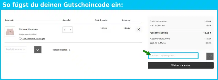baby-nova-shop Gutschein einfuegen und sparen blau