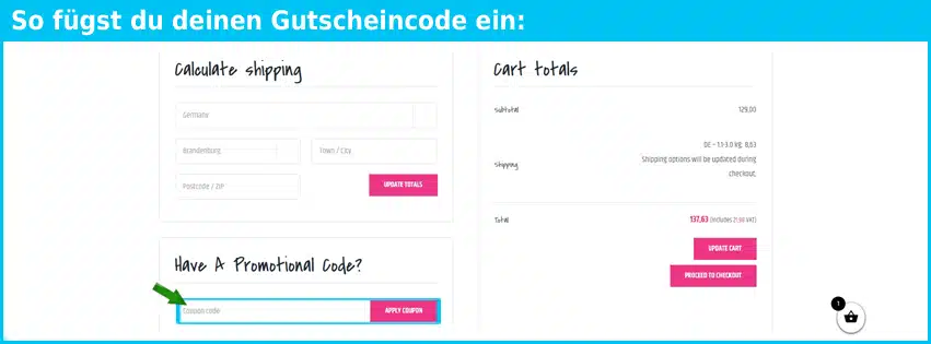 mermaid-protector Gutschein einfuegen und sparen blau