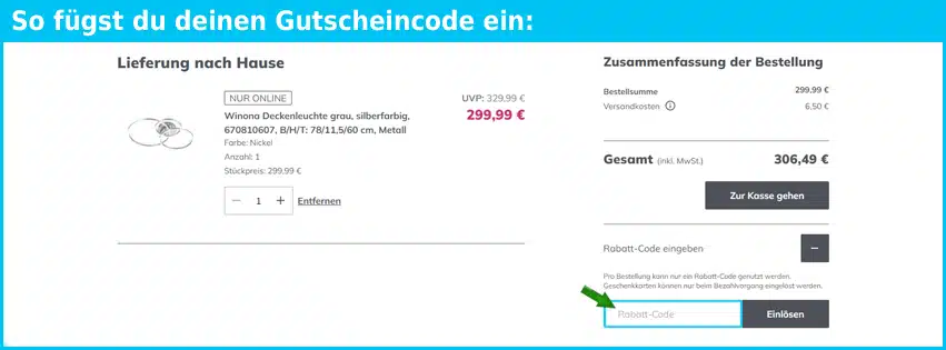 moebel-boss Gutschein einfuegen und sparen blau