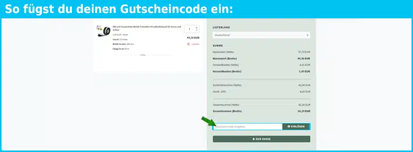 montagestore Gutschein einfuegen und sparen blau