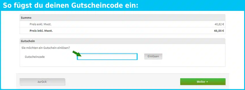 smartgoods.de Gutschein einfuegen und sparen blau