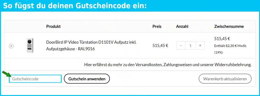 smartkram Gutschein einfuegen und sparen blau