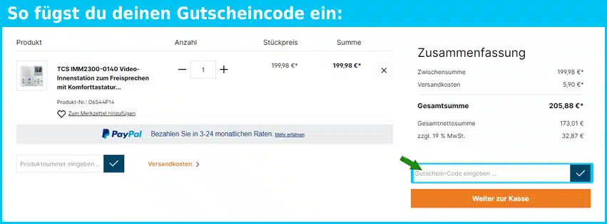 steckplatz.de Gutschein einfuegen und sparen blau