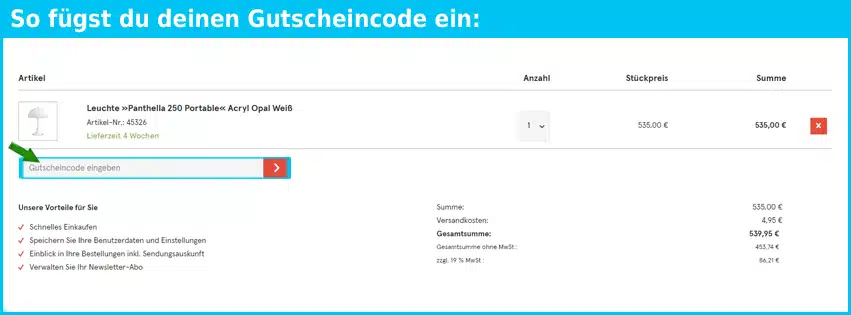 zeit-shop Gutschein einfuegen und sparen blau