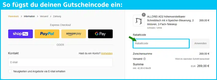 alldrei Gutscheine Gutschein einfuegen und sparen blau