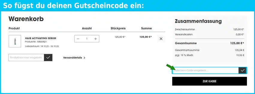 m2beaute Gutschein einfuegen und sparen blau