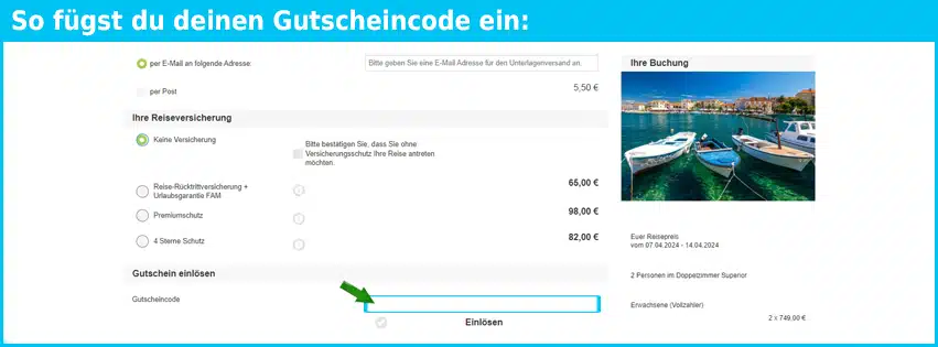 alpsandmore Gutschein einfuegen und sparen blau