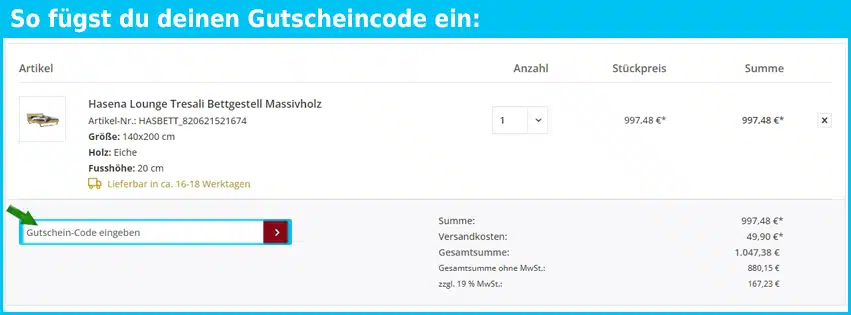 beckhuis Gutschein einfuegen und sparen blau