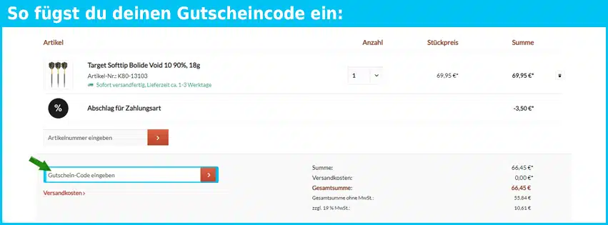 kilo80 Gutschein einfuegen und sparen blau