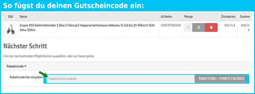 madatshop Gutschein einfuegen und sparen blau