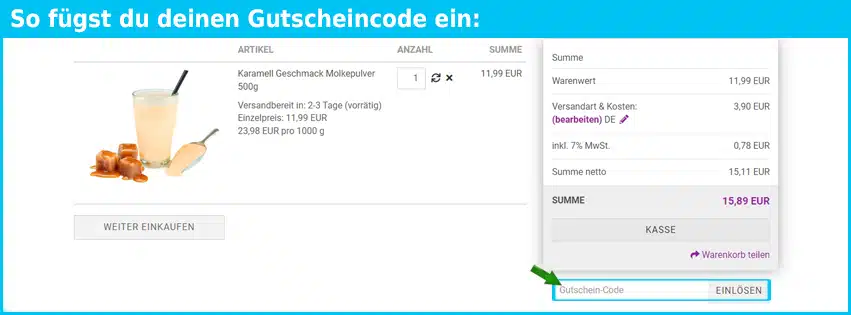 movito Gutschein einfuegen und sparen blau