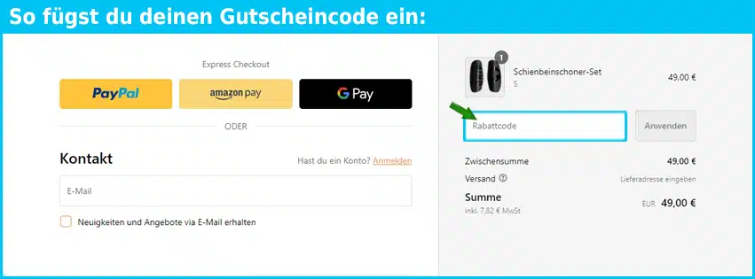 panthergrip Gutschein einfuegen und sparen blau