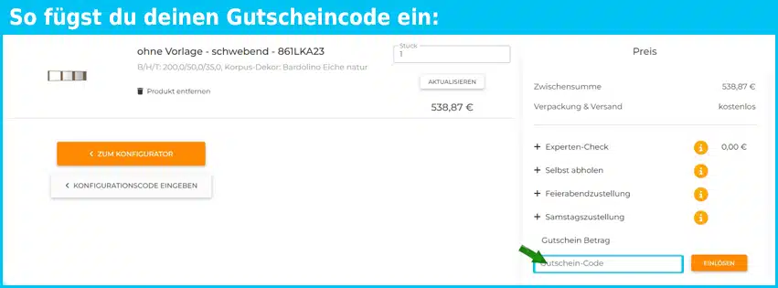 passandu Gutschein einfuegen und sparen blau
