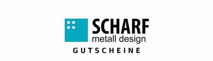 scharf-metalldesign Gutschein Logo Oben