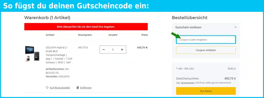 sicherheitstechnik-nord Gutschein einfuegen und sparen blau