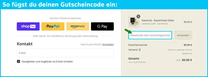 stoertebekker Gutschein einfuegen und sparen blau