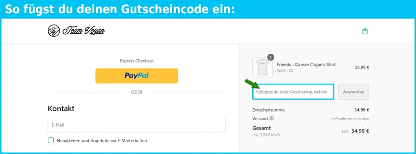 teamvegan Gutscheine - Bei Newletteranmeldung tolle Angebote und Rabatte erhalten